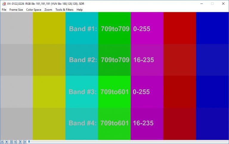 Color Bars Reference Levels Videoq Tech Blog